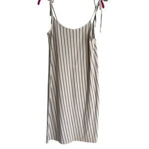 Marine Layer Striped Mini Dress - Cream and Blue